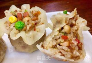 #花样美食#colorful and Linglong Flower Bud Shaomai recipe