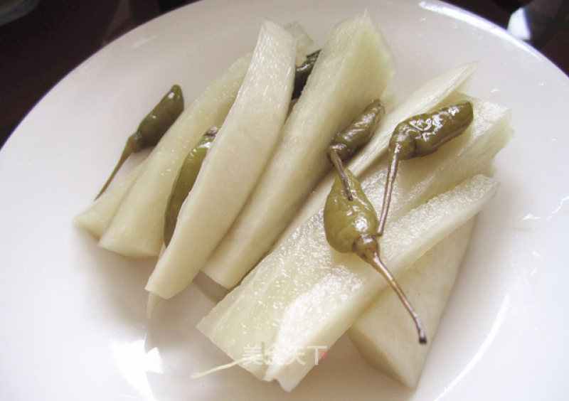 Hot and Sour Pickled Peppers are Refreshing White Radish! recipe