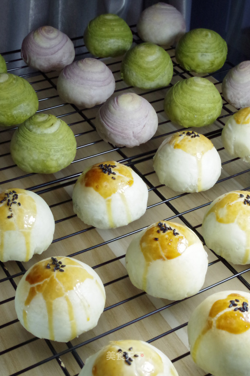 #柏翠大赛#three-color Egg Yolk Pastry recipe