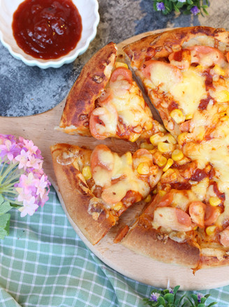 8-inch Ham and Corn Pizza recipe