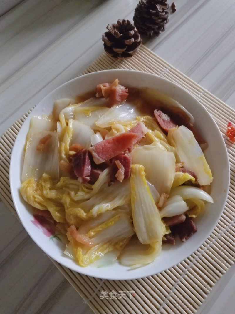 Stir-fried Cabbage with Ham recipe