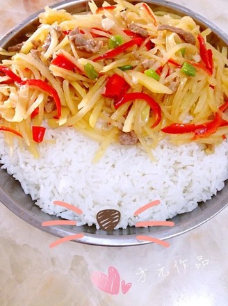 Hot and Sour Potato Shredded Rice recipe