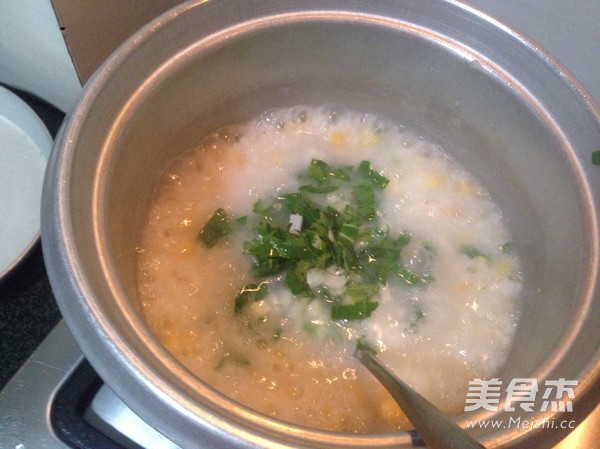 Vegetables, Corn Congee with Scallops recipe