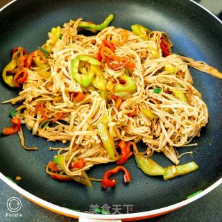 Cumin Spicy Enoki Mushroom recipe