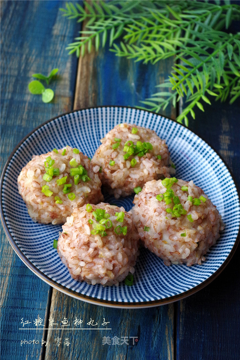 [prosperous and Prosperous] Red Japonica Rice Fish Fillet Meatballs recipe