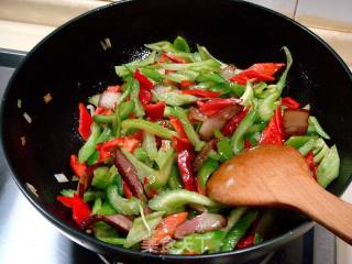 Home Cooking "stir-fried Bacon with Celery and Fresh Pepper" recipe