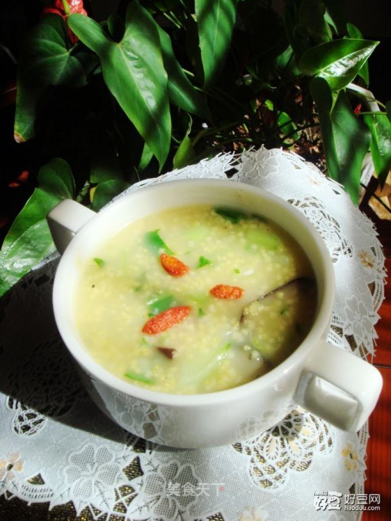 Sea Cucumber Millet Green Vegetable Porridge recipe
