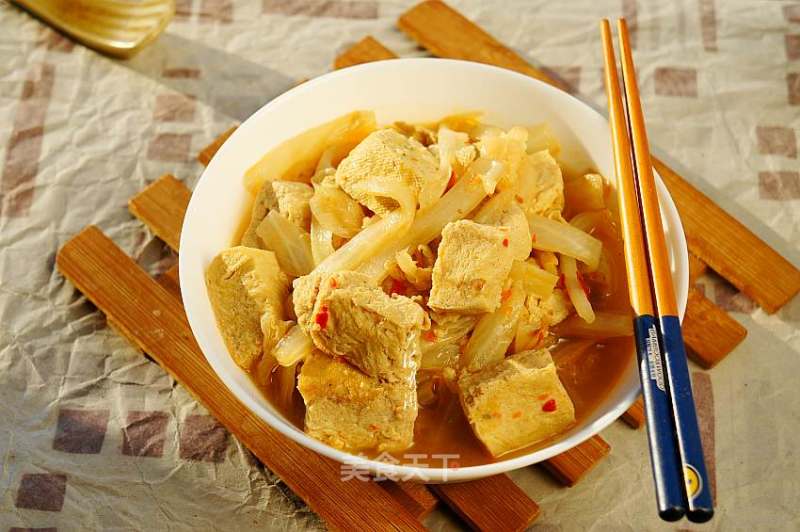 Frozen Tofu Stewed with Cabbage recipe