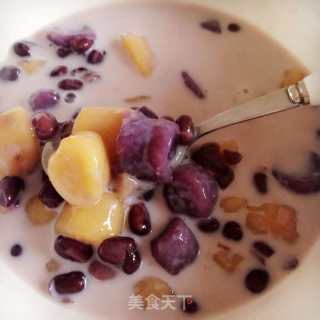 Milky Red Bean Taro Balls recipe