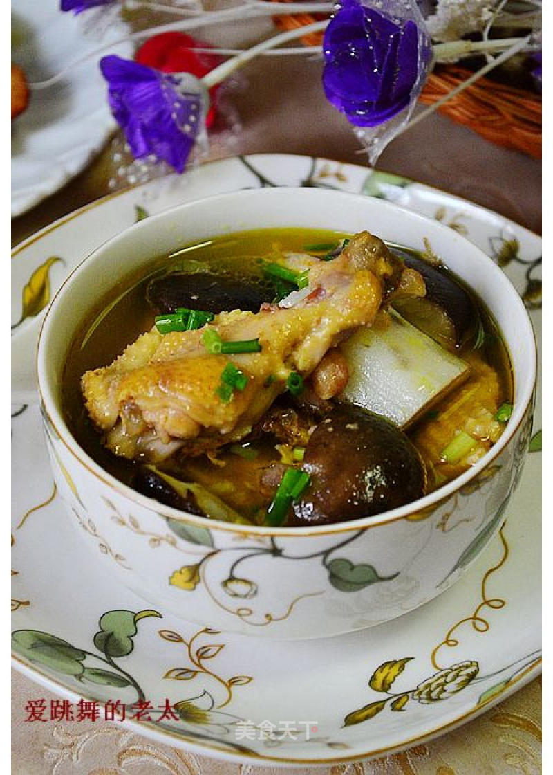 Chinese Yam and Mushroom Chicken Soup recipe