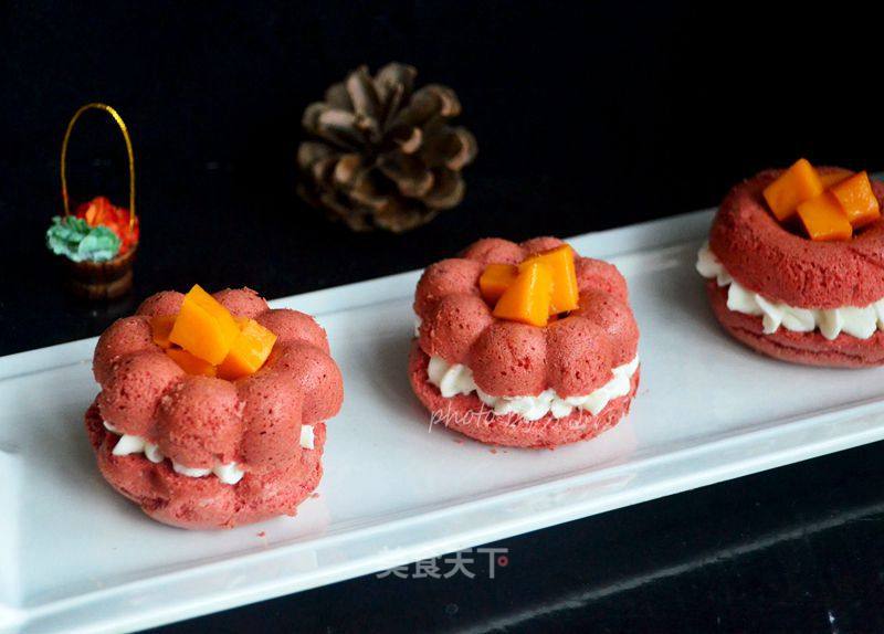 #aca Fourth Session Baking Contest# Making An Erotic Red Velvet Doughnut Cake