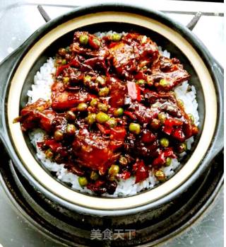 Claypot Rice with Pork Ribs in Black Bean Sauce recipe