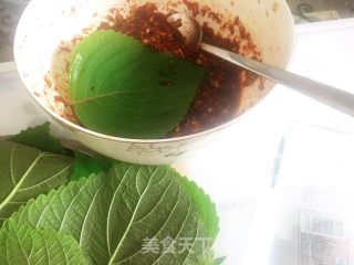 Korean Food Marinated in Garlic Chili Sauce-sesame Leaves recipe