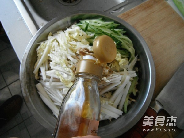 Tofu with Cabbage Heart and Cucumber recipe