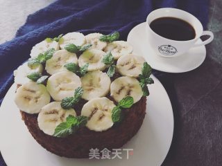 Original | Oil-free Flour-free Coffee Banana Wet Cake recipe