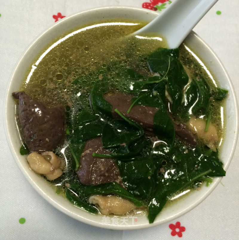 Chinese Wolfberry Leaf Chicken and Red Chicken Liver Soup recipe