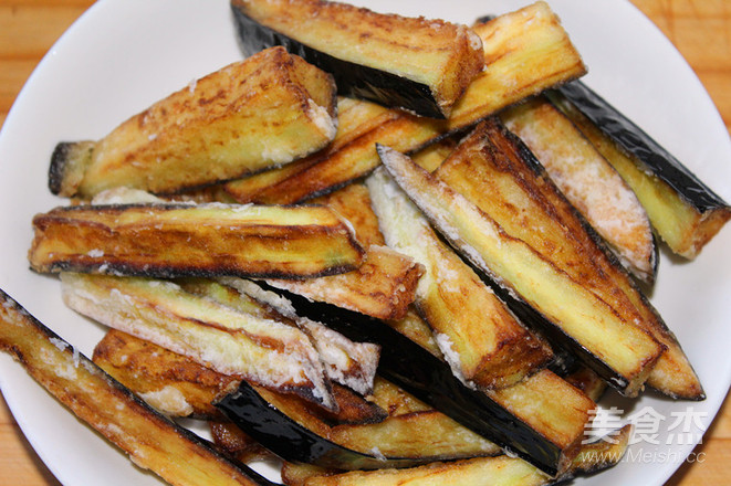 Fried Eggplant with String Beans recipe