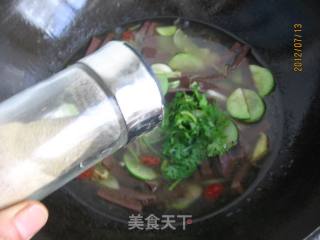 Cucumber and Pork Blood Soup recipe