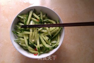 Spicy Pickled Cucumber Shreds recipe