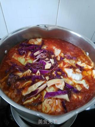 Russian Red Cabbage Soup Borscht recipe