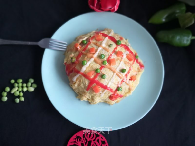 Colorful Omelet Rice recipe