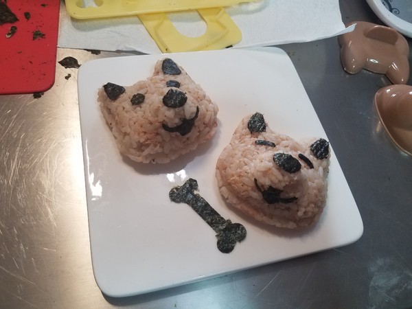 Tuna Cute Dog Rice Ball recipe