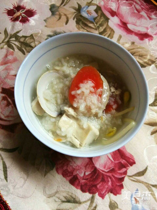 Warm Stomach Seafood Porridge recipe