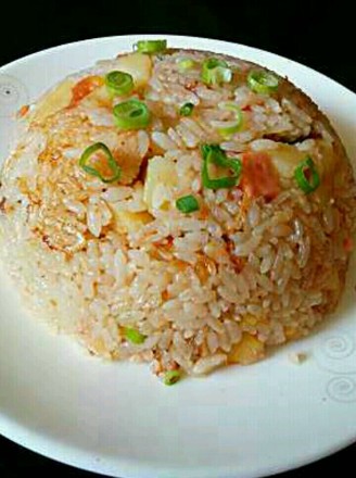 Stewed Rice with Tomato Sauce, Potato and Ham