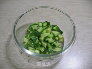 Cucumber Mixed with Almonds recipe