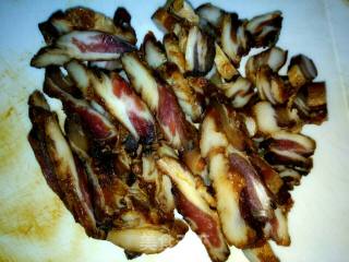 Fried Bacon with Potato Chips recipe