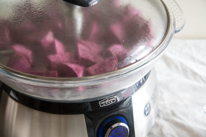 Purple Sweet Potato and Rose Bun recipe