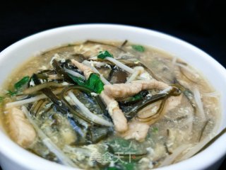 Seaweed Meat and Mushroom Soup recipe