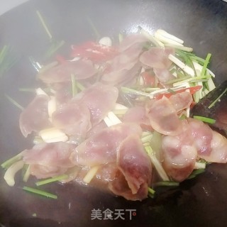 Fried Sausage with Spring Buckwheat recipe