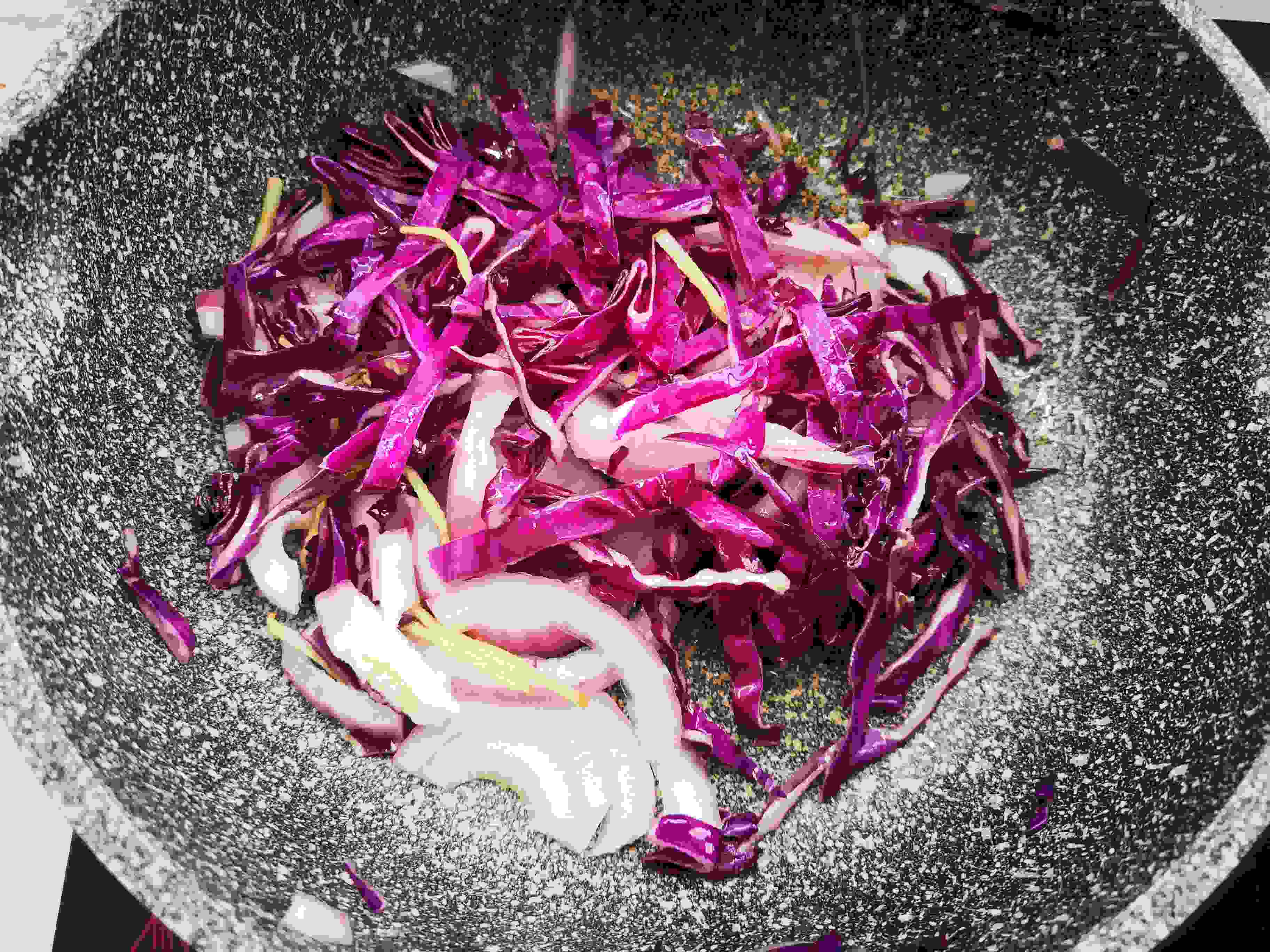 Onion and Purple Cabbage Rice Burger recipe