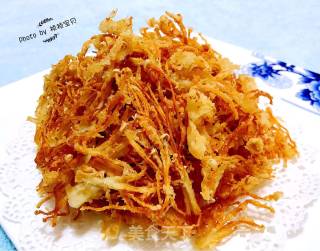 Fried Enoki Mushroom recipe