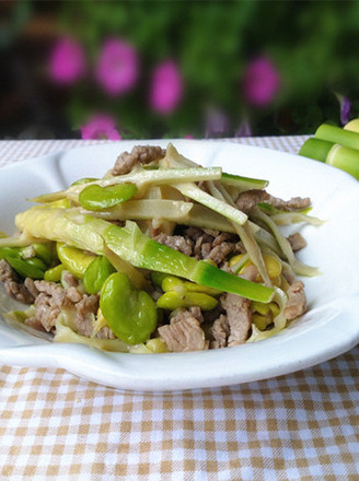 Shredded Pork with Spring Bamboo Shoots and Watercress recipe