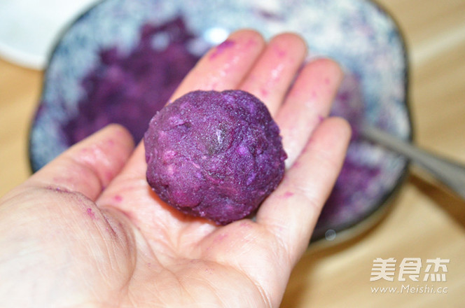 Microwave Version Coconut Purple Potato Cake recipe