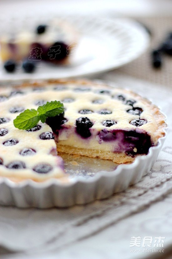 Popped Blueberry Cheese Tart recipe