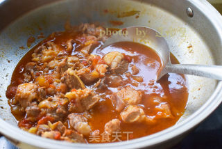 Tomato Beef Stew with Potato Flour recipe