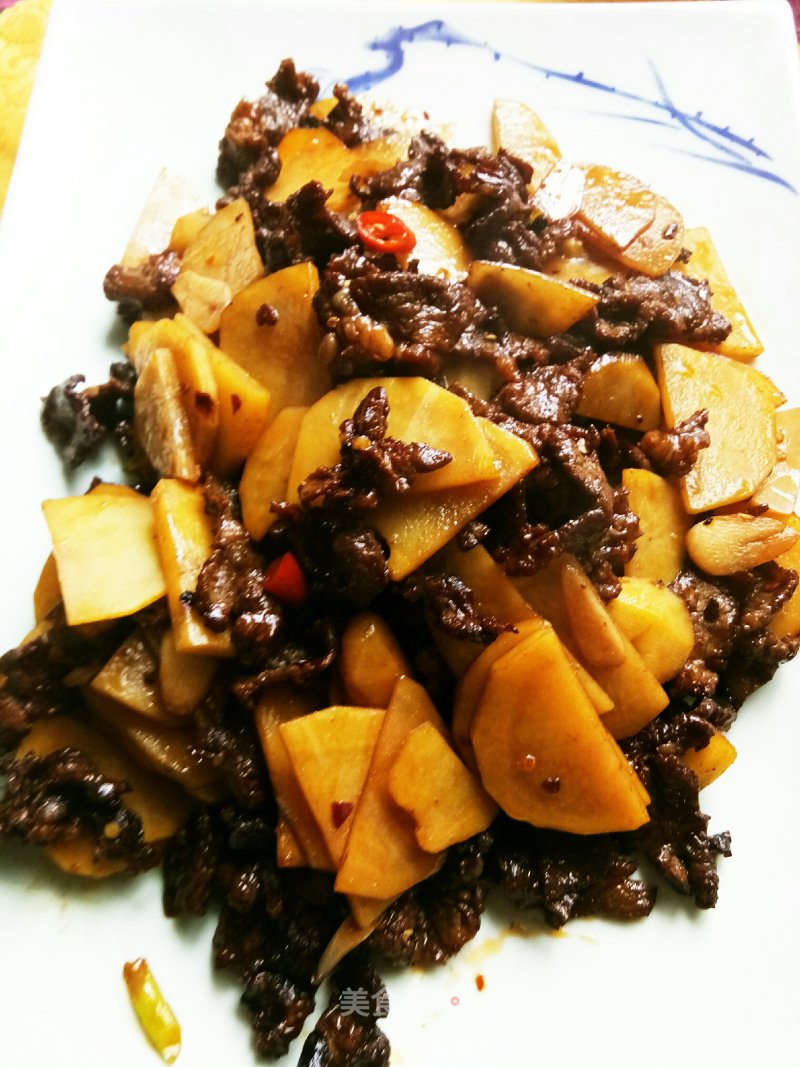 Beef Fried Potato Chips recipe