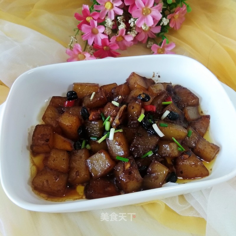 Fried Jelly with Bean Paste recipe