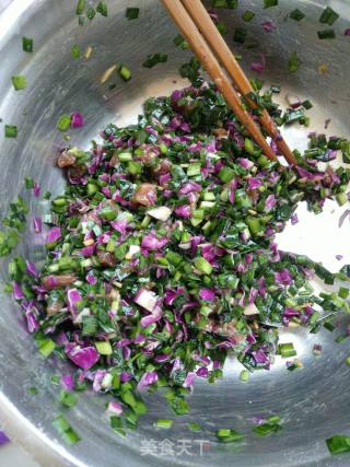 Pork. Leek. Purple Cabbage Dumplings recipe