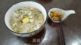 Egg Noodles with Mustard Pork recipe