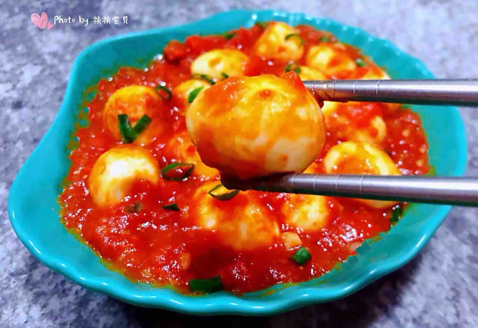 Quail Eggs in Tomato Sauce recipe