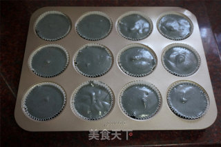 #柏翠大赛# Bamboo Charcoal Cup Cake recipe