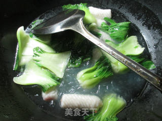 Boiled Vermicelli with Vegetables and Light Shell Balls recipe