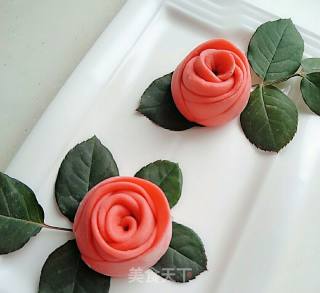 Romantic Valentine's Day~~rose Flower Bun recipe