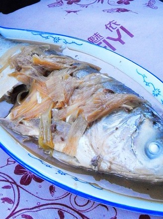 Grilled Silver Carp with Green Onions recipe