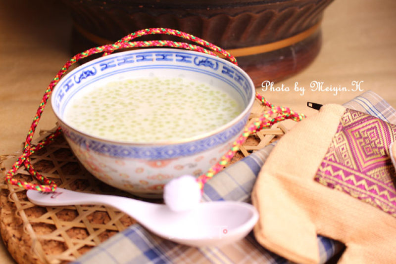 Green Sago with Coconut Milk recipe