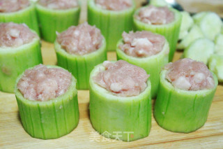 Colorful Vegetable Minced Meat Loofah Cup recipe
